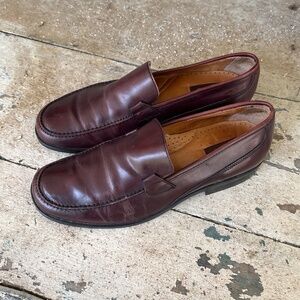 Vintage Bass Men’s Old Money Dark Academia Brown Leather Dole Loafers 8.5